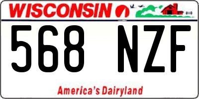 WI license plate 568NZF
