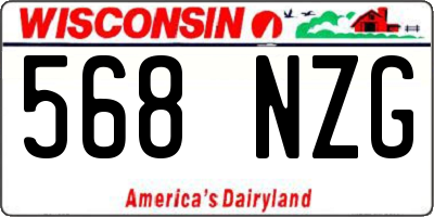 WI license plate 568NZG
