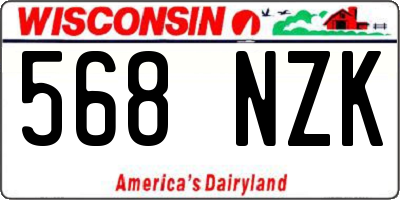 WI license plate 568NZK