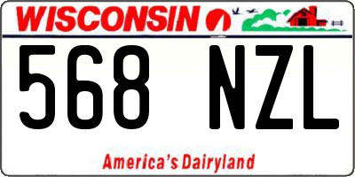 WI license plate 568NZL