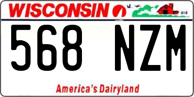 WI license plate 568NZM