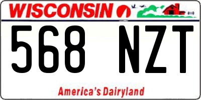 WI license plate 568NZT