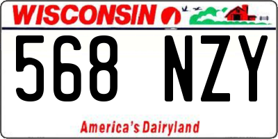 WI license plate 568NZY