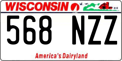 WI license plate 568NZZ