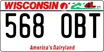 WI license plate 568OBT