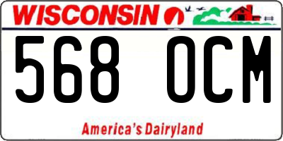 WI license plate 568OCM