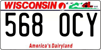 WI license plate 568OCY