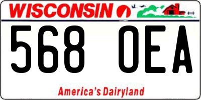 WI license plate 568OEA