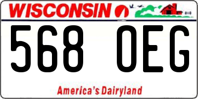 WI license plate 568OEG