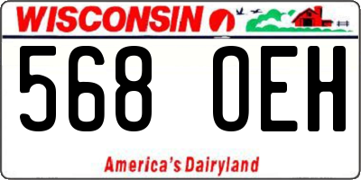 WI license plate 568OEH