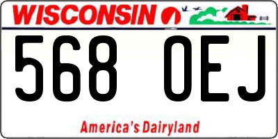 WI license plate 568OEJ