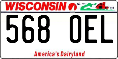 WI license plate 568OEL