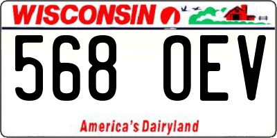 WI license plate 568OEV