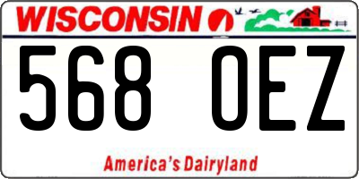 WI license plate 568OEZ