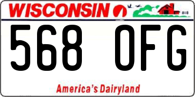 WI license plate 568OFG