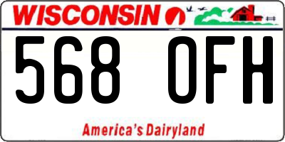 WI license plate 568OFH
