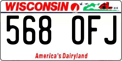WI license plate 568OFJ
