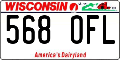 WI license plate 568OFL