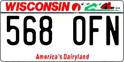WI license plate 568OFN