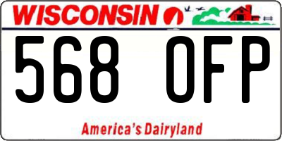 WI license plate 568OFP