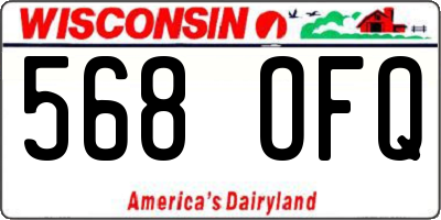 WI license plate 568OFQ