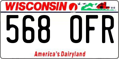 WI license plate 568OFR