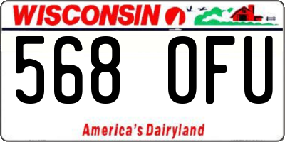 WI license plate 568OFU