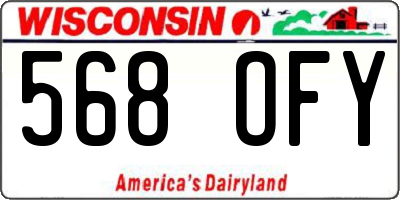 WI license plate 568OFY