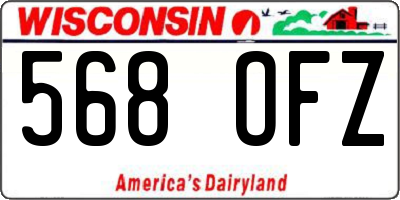 WI license plate 568OFZ