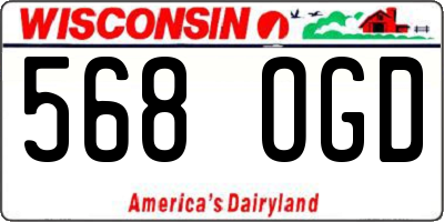 WI license plate 568OGD