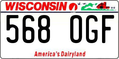 WI license plate 568OGF