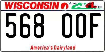WI license plate 568OOF