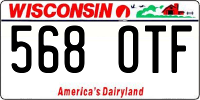 WI license plate 568OTF
