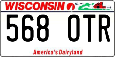 WI license plate 568OTR