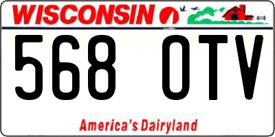 WI license plate 568OTV
