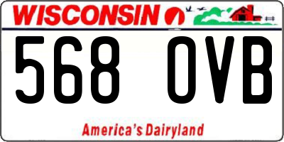 WI license plate 568OVB