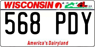 WI license plate 568PDY
