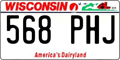 WI license plate 568PHJ