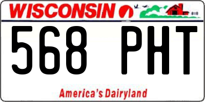 WI license plate 568PHT