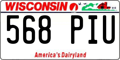 WI license plate 568PIU