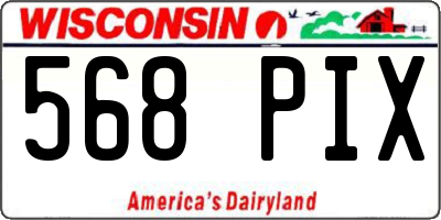 WI license plate 568PIX