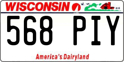 WI license plate 568PIY