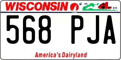 WI license plate 568PJA