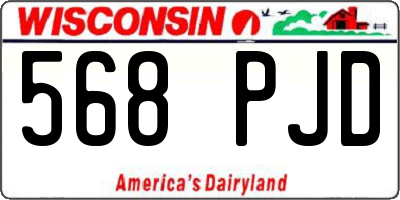 WI license plate 568PJD