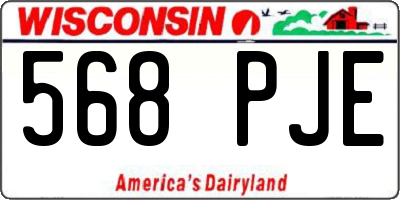 WI license plate 568PJE