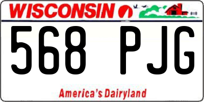 WI license plate 568PJG