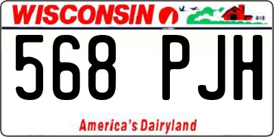 WI license plate 568PJH