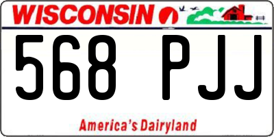 WI license plate 568PJJ
