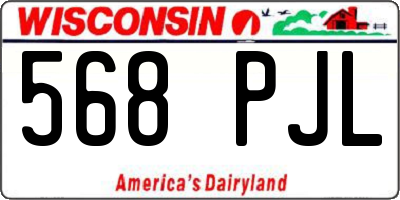 WI license plate 568PJL