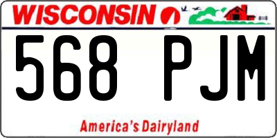 WI license plate 568PJM